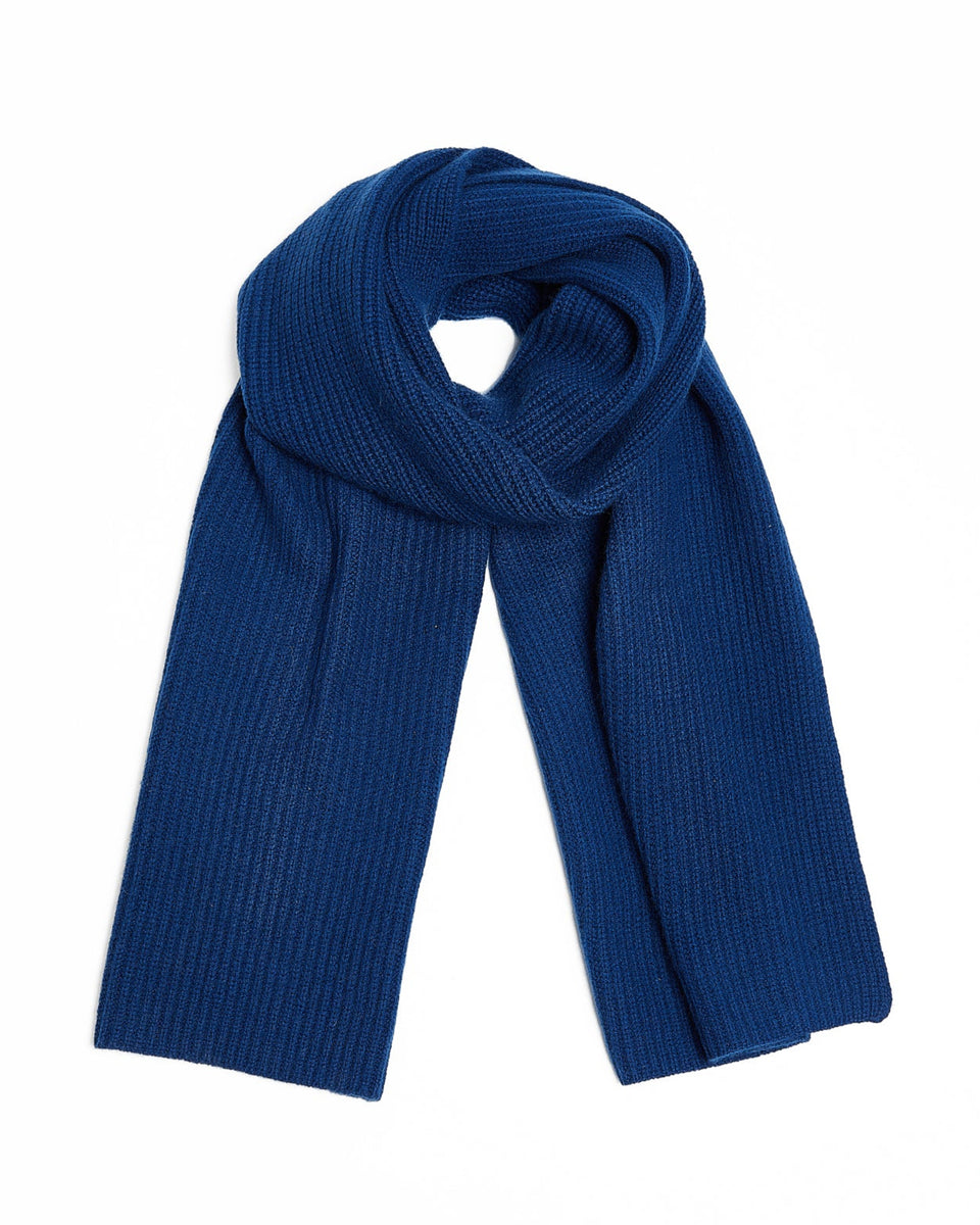 Polartec® Scarf Navy ネイビー Foxford Navy Ribbed Cashmere Scarf