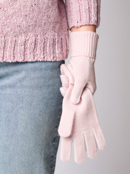 Foxford Pink Cashmere Gloves