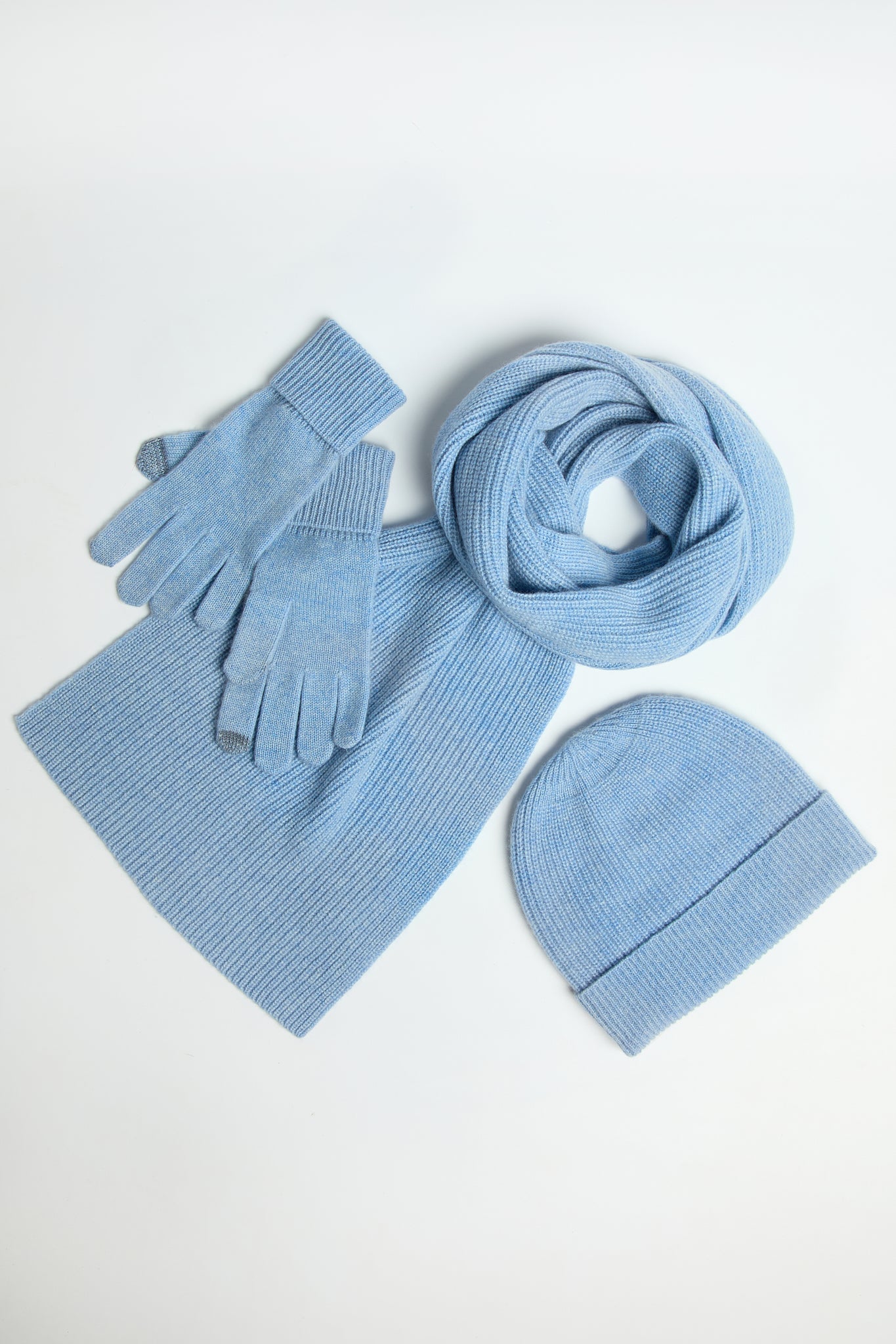 FOXFORD Cashmere Bundle – 100% Cashmere Hat, Scarf Gloves Set